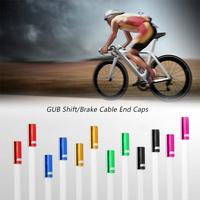 GUB 100pcs 4mm/5mm Aluminum Alloy Bike Derailleur Shift Brake Wire Cable End Cap Shifter Cable Housing Ferrules Tupe Tops Replac