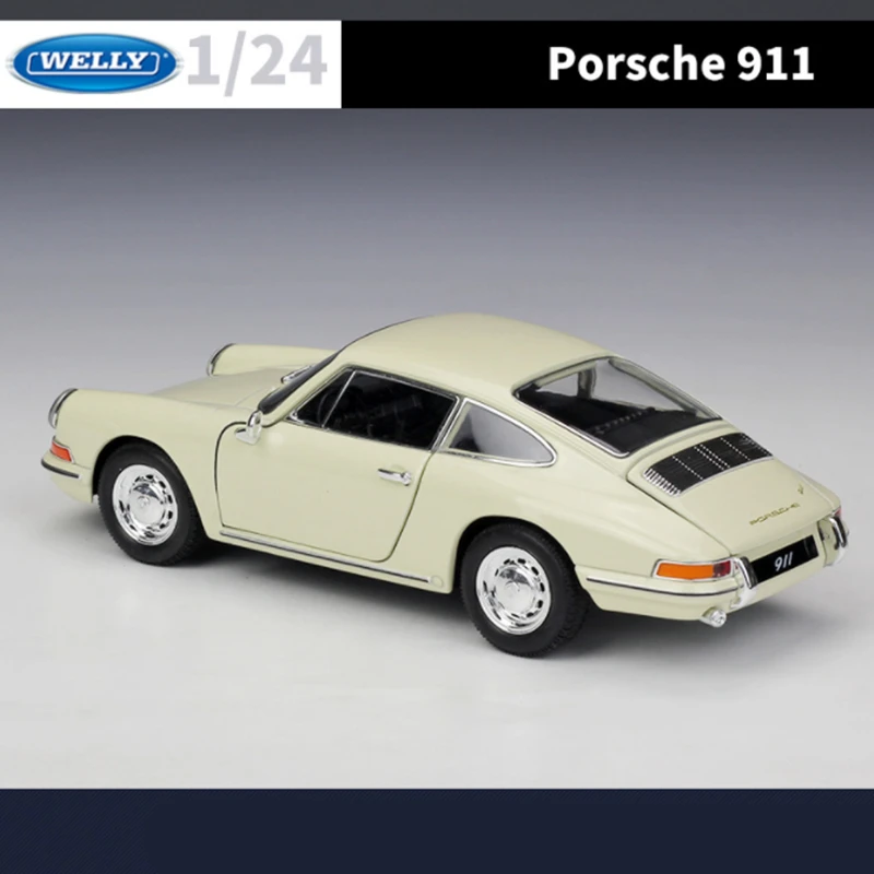 WELLY 1:24 1964 Porsche 911 Legierung klassisches Sportwagenmodell Druckguss Metallspielzeugfahrzeuge Automodell Simulation Sammlung Kindergeschenk