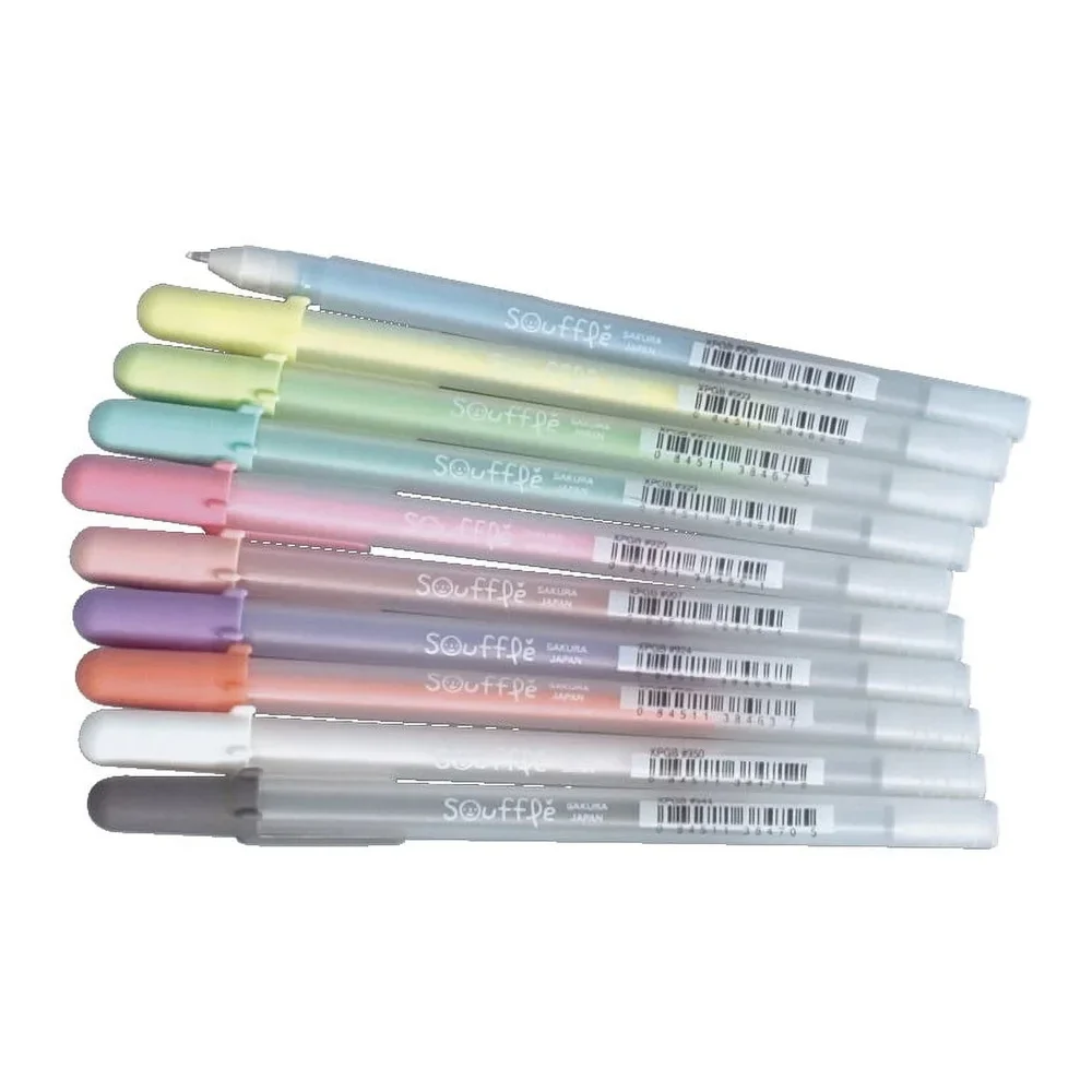 

Gelly Roll Souffle Pens Assorted Colors 10 Pack 1mm Bold Tip Waterproof Ink Smooth Writing Creative Projects