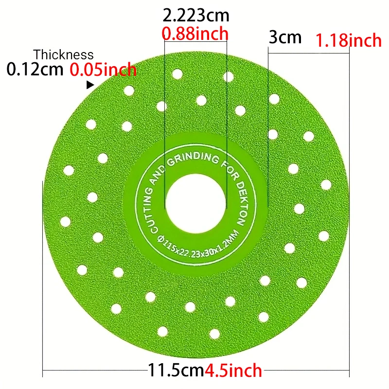 3/5/10 قطعة شفرة منشار لوحة الصخور المسامية مقاس 4.5 بوصة، تشذيب وتطحن البلاط، صب الماس، تستخدم للألواح الصخرية والرخام والبلاط #2