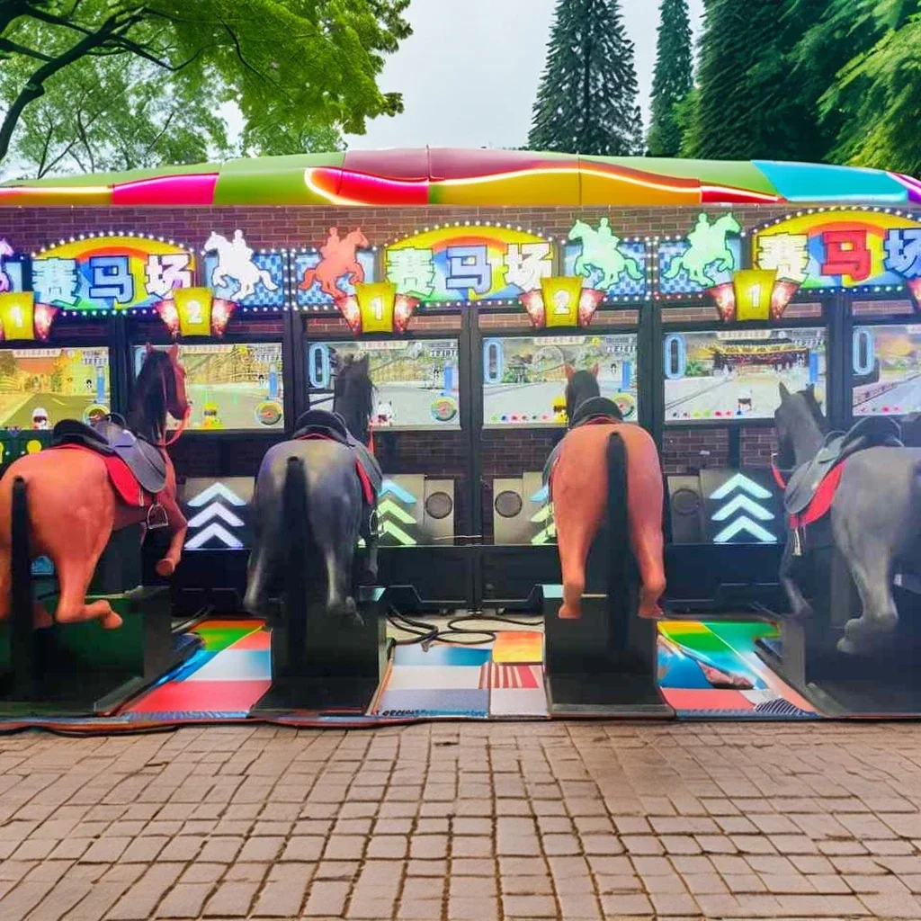 Horse riding machines for indoor sports and entertainment Coin-operated arcade game machines