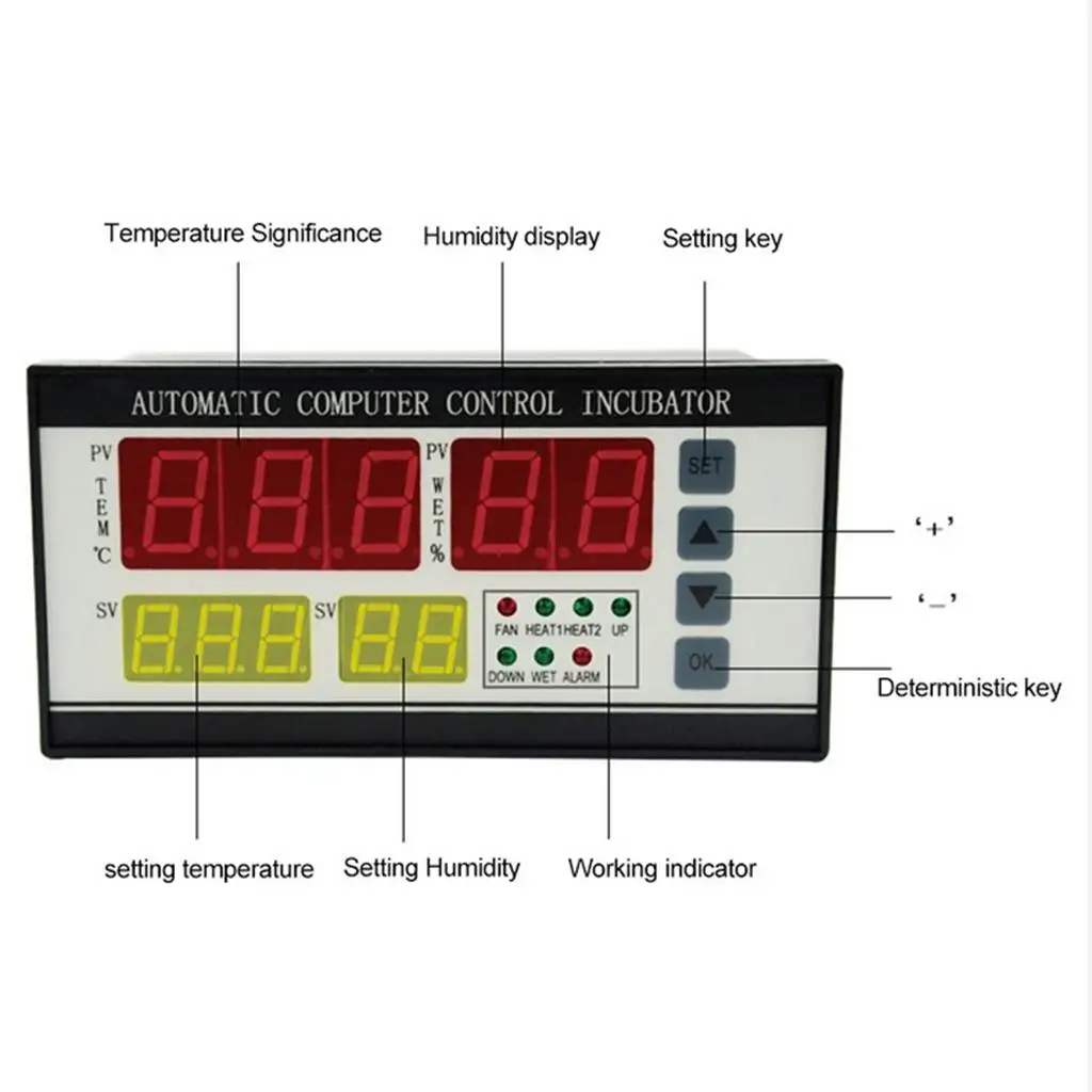 LED Display Temperature and Humidity Controller Accessory for XM-18 Poultry Egg Incubator with Alarm Function