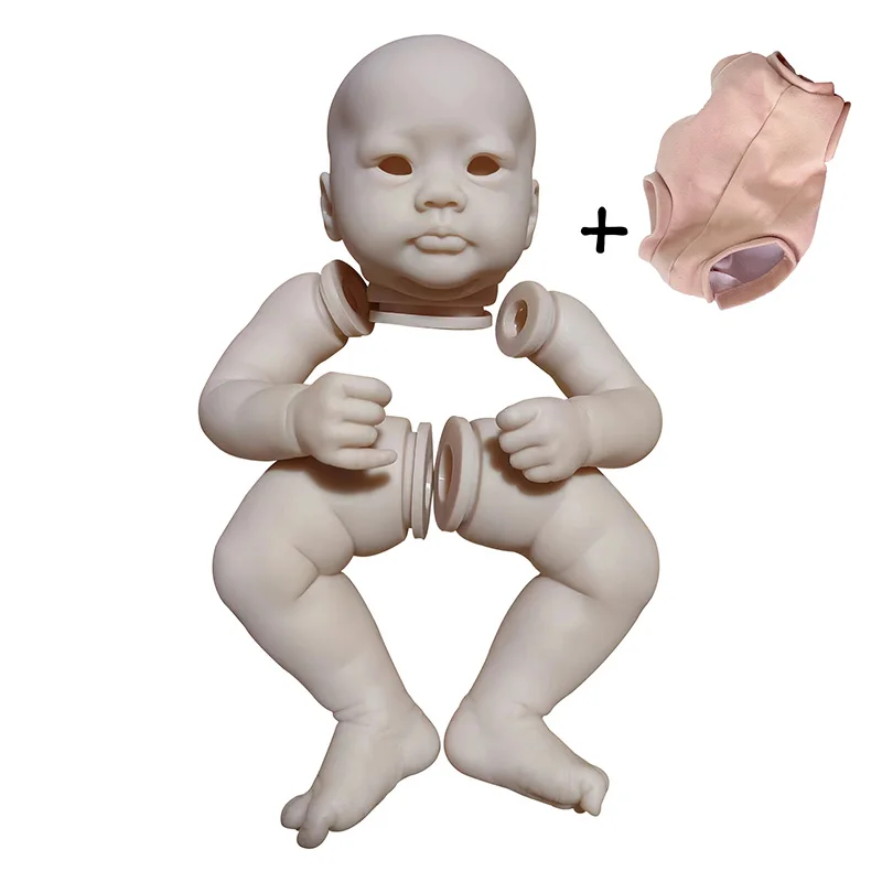 19inch Reborn Doll Kit Lali Unfinished Unpaited Blank DIY Parts with Cloth Body