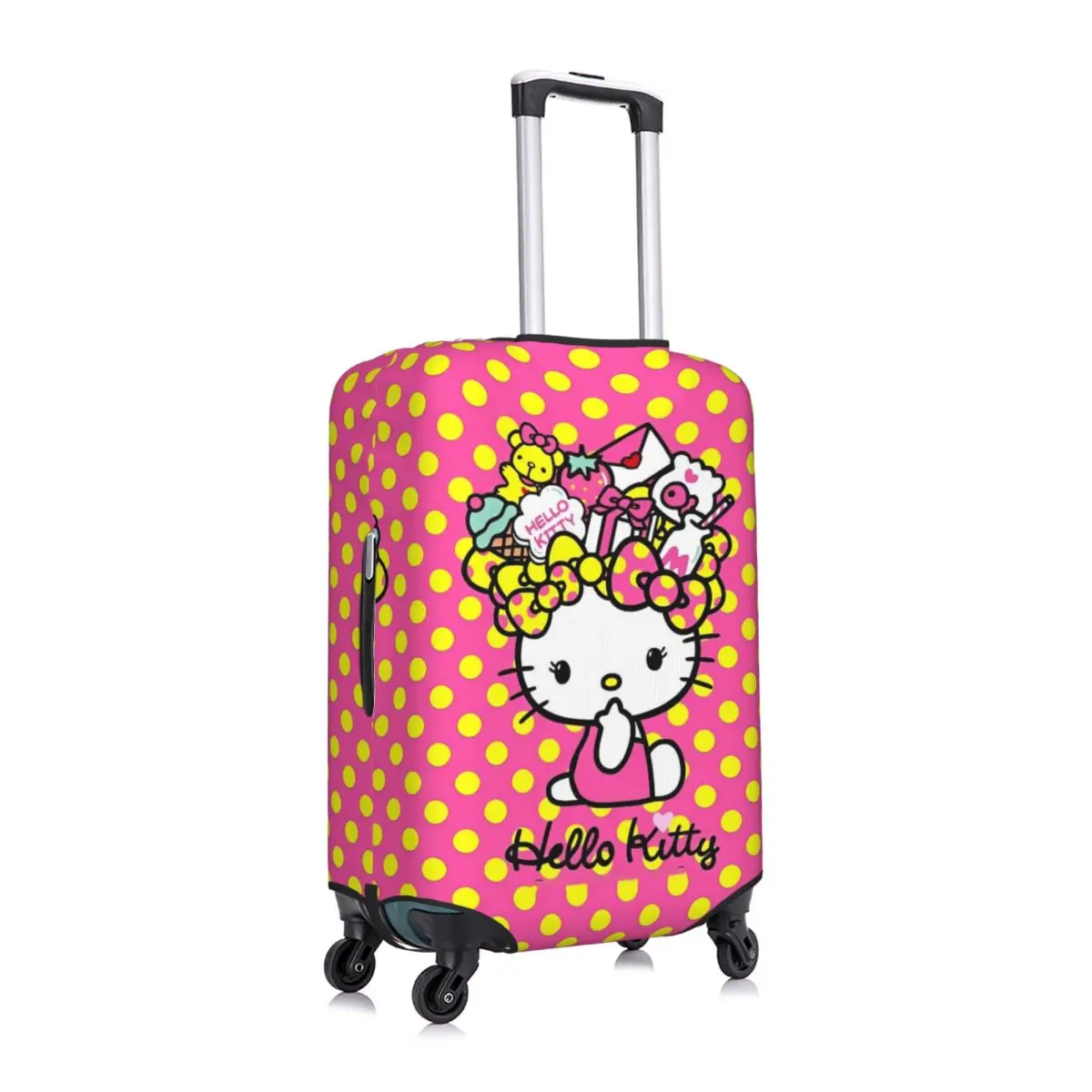 Hello Kitty Dot Suitcase Cover Vacation Strectch Luggage Accesories Cruise Trip Protection