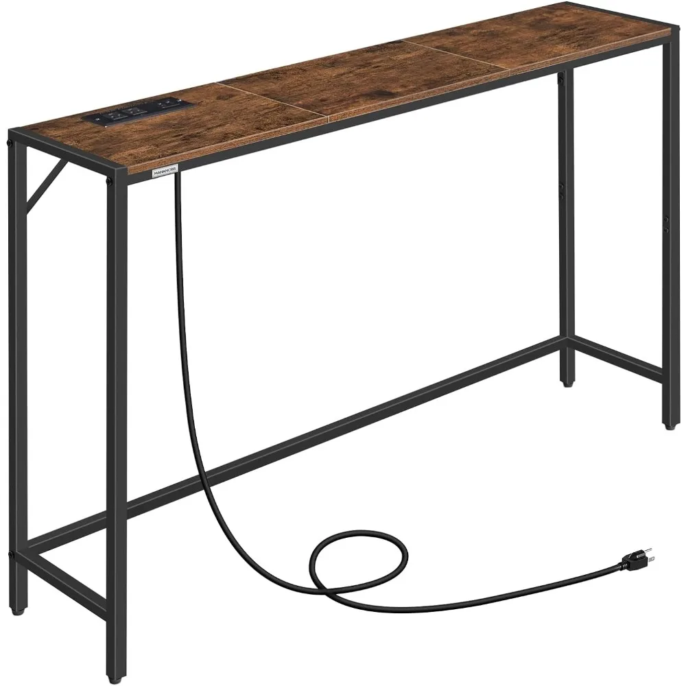 Mesa console estreita para sala de estar, mesa de entrada com usina, atrás da mesa do sofá, estilo simples,