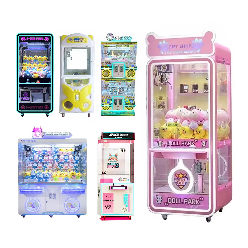 Hot Selling Boutique 4 Players Coin Operated Crane Claw Vending Machine Plush Toys Prize Catcher Claw Crane Machine