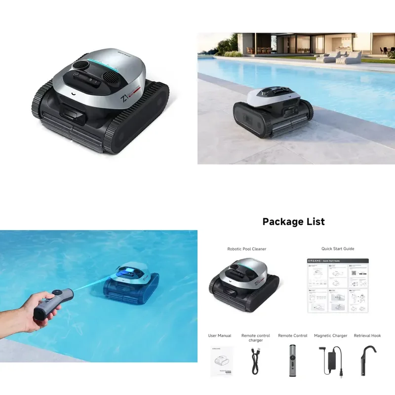 Cordless Robotic Pool Cleaner Wall Climbing 2026 New Smart Path Planning Automatic Underwater Vacuum for Swimming Pool