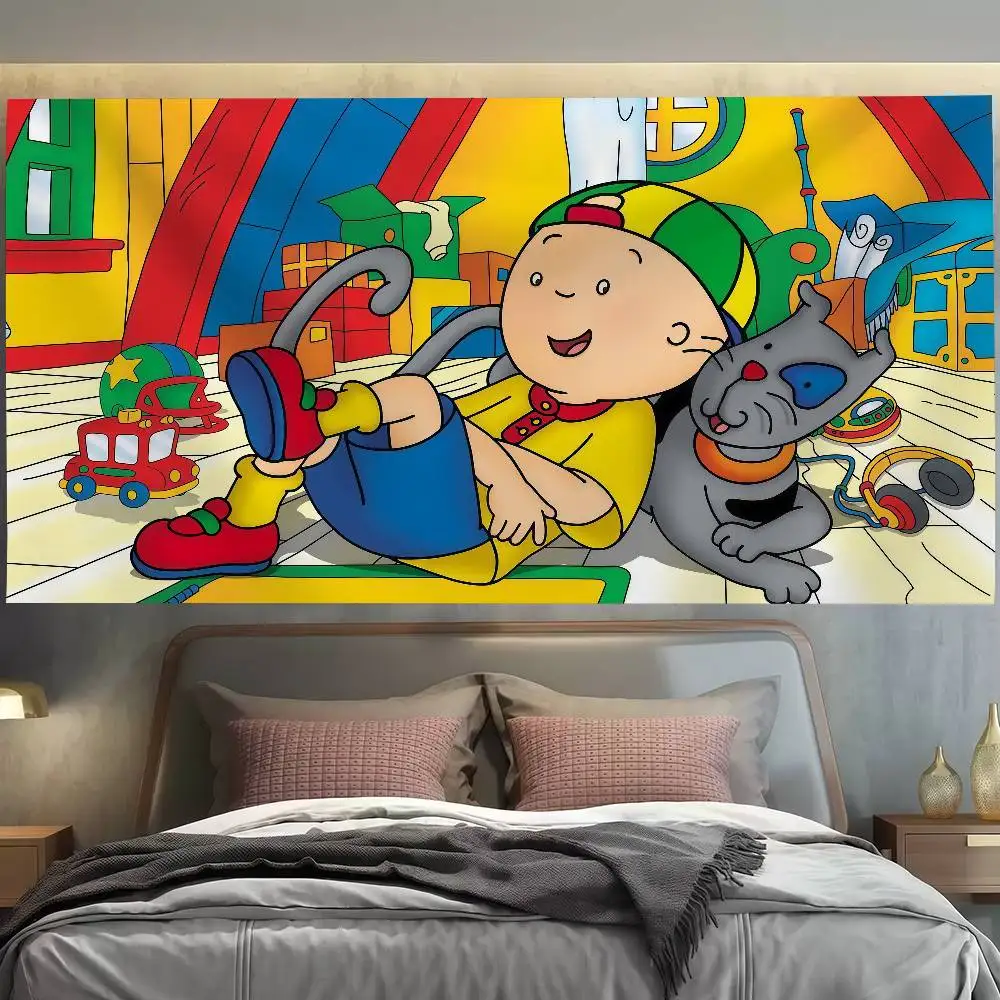 

Cartoon Cute C-Caillou Flag Decoration Outdoor Picnic Party Home Camping Party Art Hanging Banner