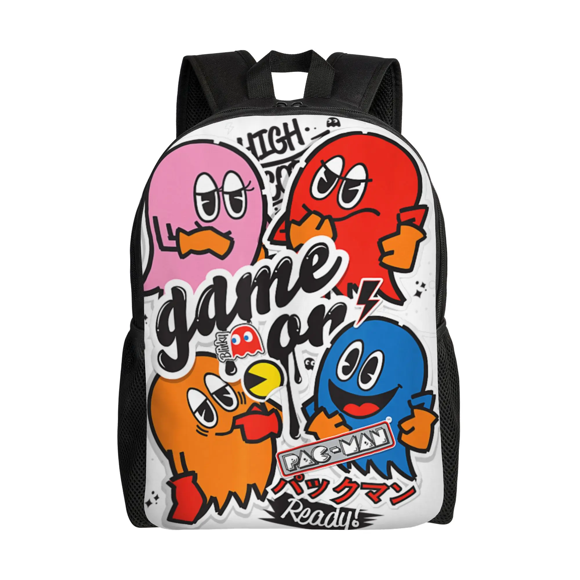 

Bandai backpacks PAC MAN Tank Top Daypack mochila Travel Sturdy Shoulder Rucksack
