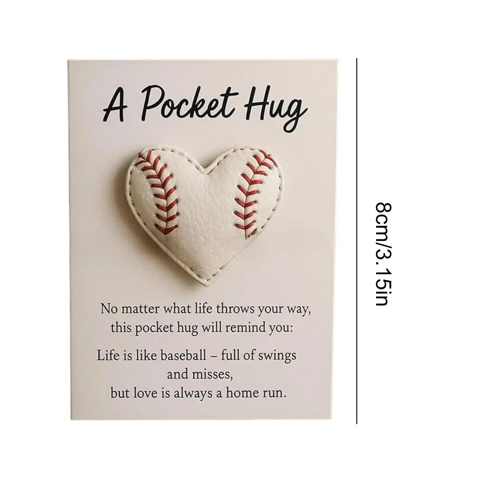 Pocket Softball Carte motivazionali di incoraggiamento di softball a forma di cuore per uomini fidanzati donne collezionisti di Natale amico adulti