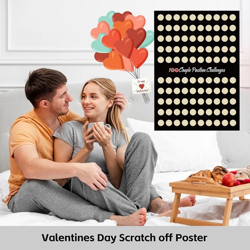 The Love Game Scratch Off Poster Game For Couples Valentine\'s Day Gifts Wall Poster Gift For Her And For Her