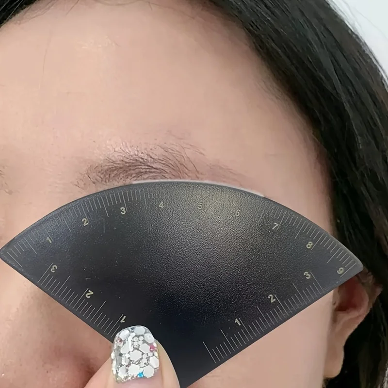 1PC Eyebrow Stencil Kit - Multi-Style Templates with 3-Point Measuring Ruler, Precise Shaping Tool for Microblading & Makeup