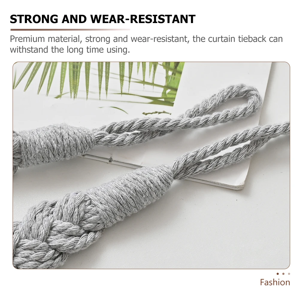 

2pcs Woven Tiebacks Premium Window Holdbacks For Drapes Home Decoration Ties Rope Boho Curtain Holders Home Curtain Accessories