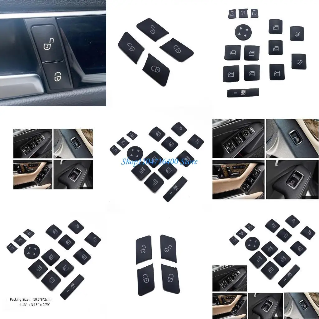 

y1gd Door Lock Switch Button Decals for GLA /CLA/ GLK/ GLE/CLS-Class Accessories
