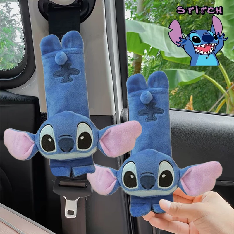 

Подушка для шеи Disney Stitch с мультяшным рисунком автомобиля, креативная Всесезонная подушка для шейного отдела позвоночника, защитный чехол на плечо