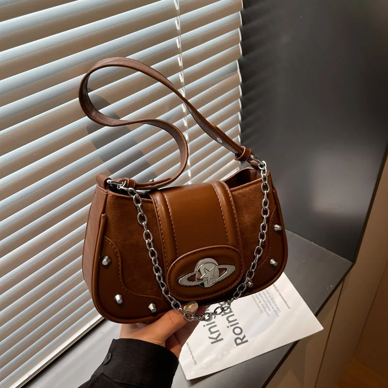 

‌ Осенняя джинсовая квадратная сумка 2025 года — кошелек на плечо с цепочкой в стиле ретро для работы и выходных, сумка для подмышек с регулируемым ремешком, легкая ‌