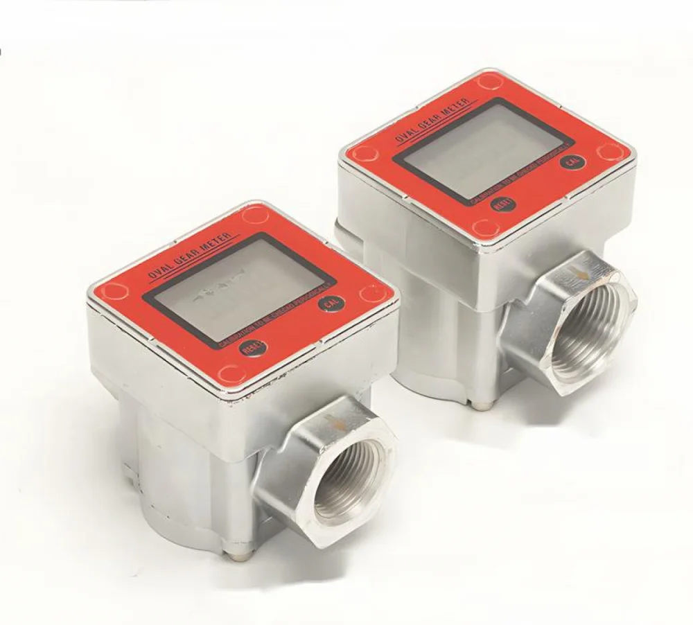 DN20 DN25 Electronic Flowmeter Digital Display Flow Meter Oval Gear Flow Meter Liquid Oil Diesel Kerosene Gasoline Liquid Meter