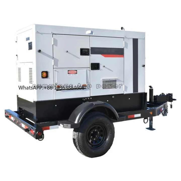 25kva 30kva 40kva 50kva 60kva Generator 100kva 150kva 200kva 250 Kva with  Tralier Mobile Silent Generator