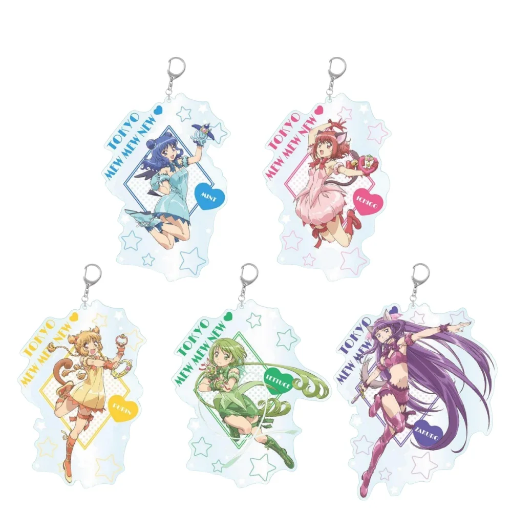 Anime Fans Gifts Tokyo Mew Mew New HD Character Acrylic Keychain  pendant Ornament Sign Prop Collection About 6cm