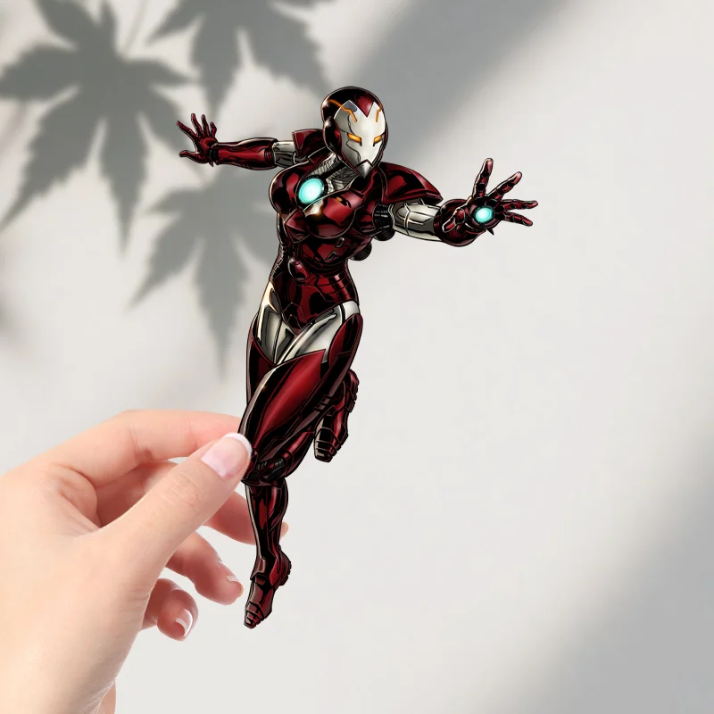 

Marvel Iron Man Car Sticker Super Hero Anime UV Waterproof Decal for Auto Window Electric Vehicle Laptop Scratch Cover