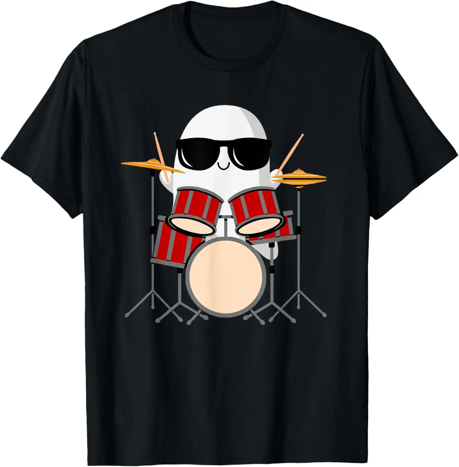 

Funny Ghost Drummer - Spooky & Cool Halloween Drum Music T-Shirt