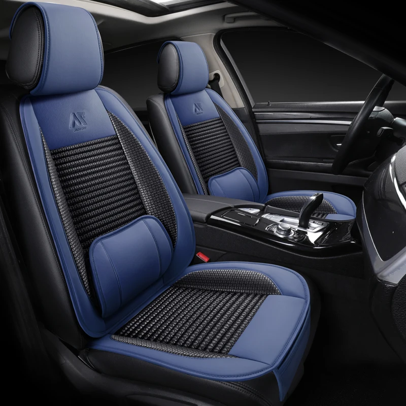 Universal Leather Car Seat Cover Front Cushion Comfortable Breathable Protector Mat Four Season Pad Auto Interior Accessories