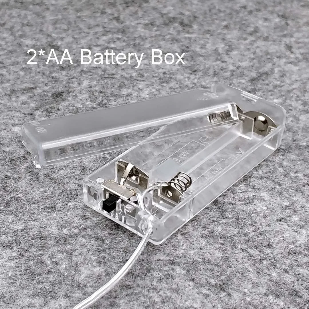 2 AA Battery Holder Box Case with Switch New 2 AA 2A Battery Holder Box Case with Switch