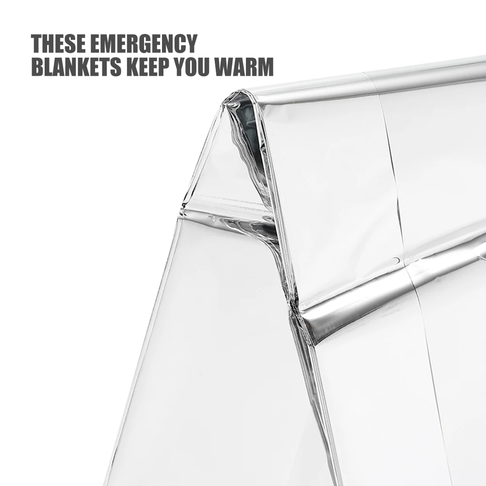 

4pcs Emergency Blanket Camping Silver Foil Survival Thermal 140x210cm Portable Insulation Waterproof Warm Blankets Outdoor