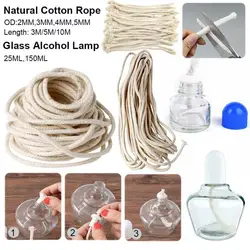 2mm/3mm/4mm/5mm/6mm/8mm Round Cotton Alcohol Wick Cotton Oil Lamp Wicks Burner For Glass Oil Lamps Accessories