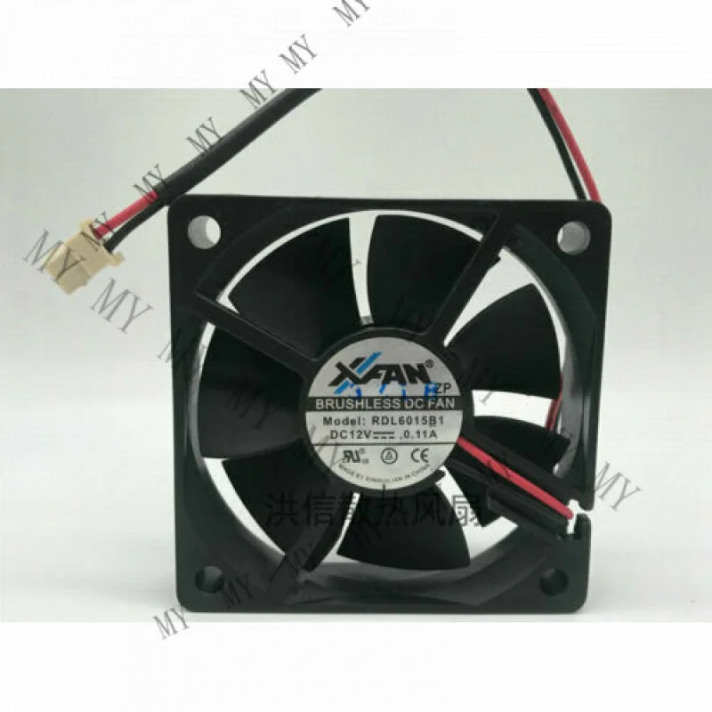 

TT 1pcs for XFAN RDL6015B1 DC12V 0.11A 6015 6CM silent cooling fan