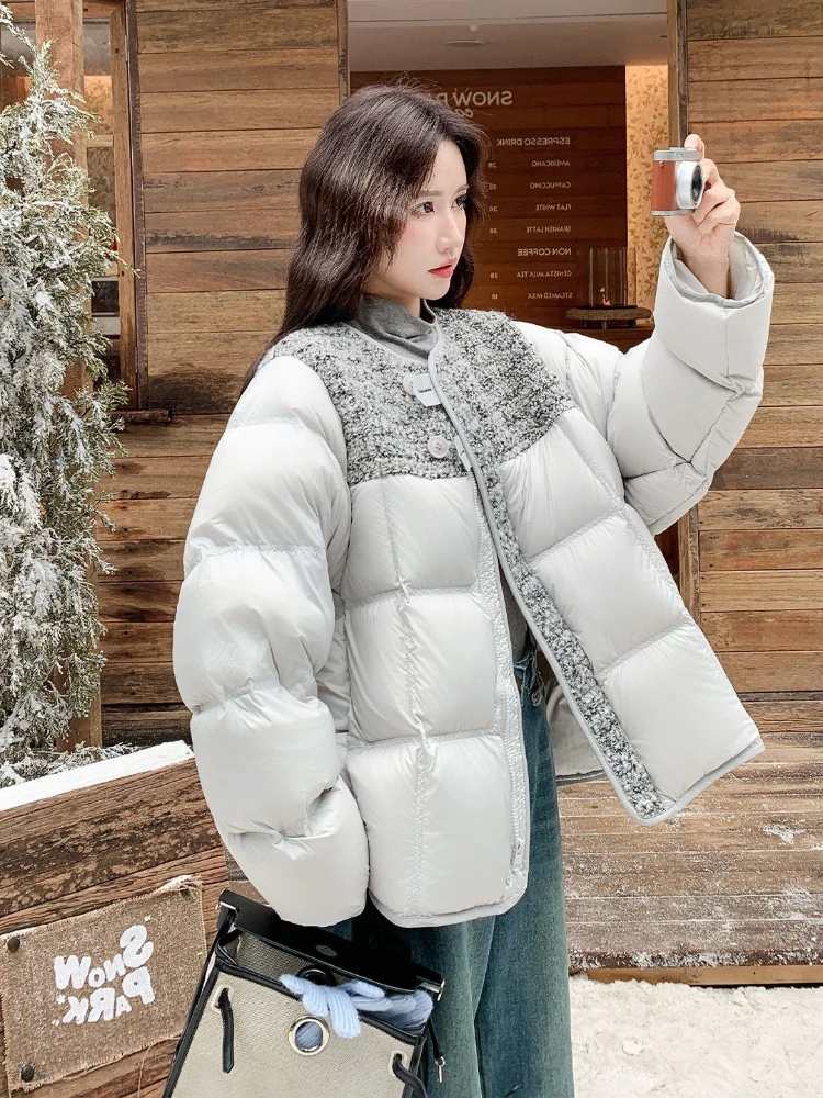 Women's Unique Design Sense Down Jacket Winter New Small  Fragrant Style Luxury Fashion High End Casual Elegant Outerwear