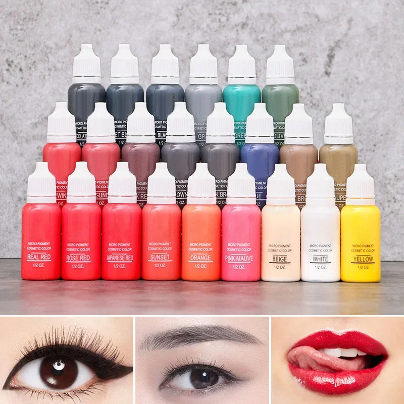 15ml Liquid Pigment for Semi Permanent Lips Eyebrow Eyeliner Tattoo Ink Permanent