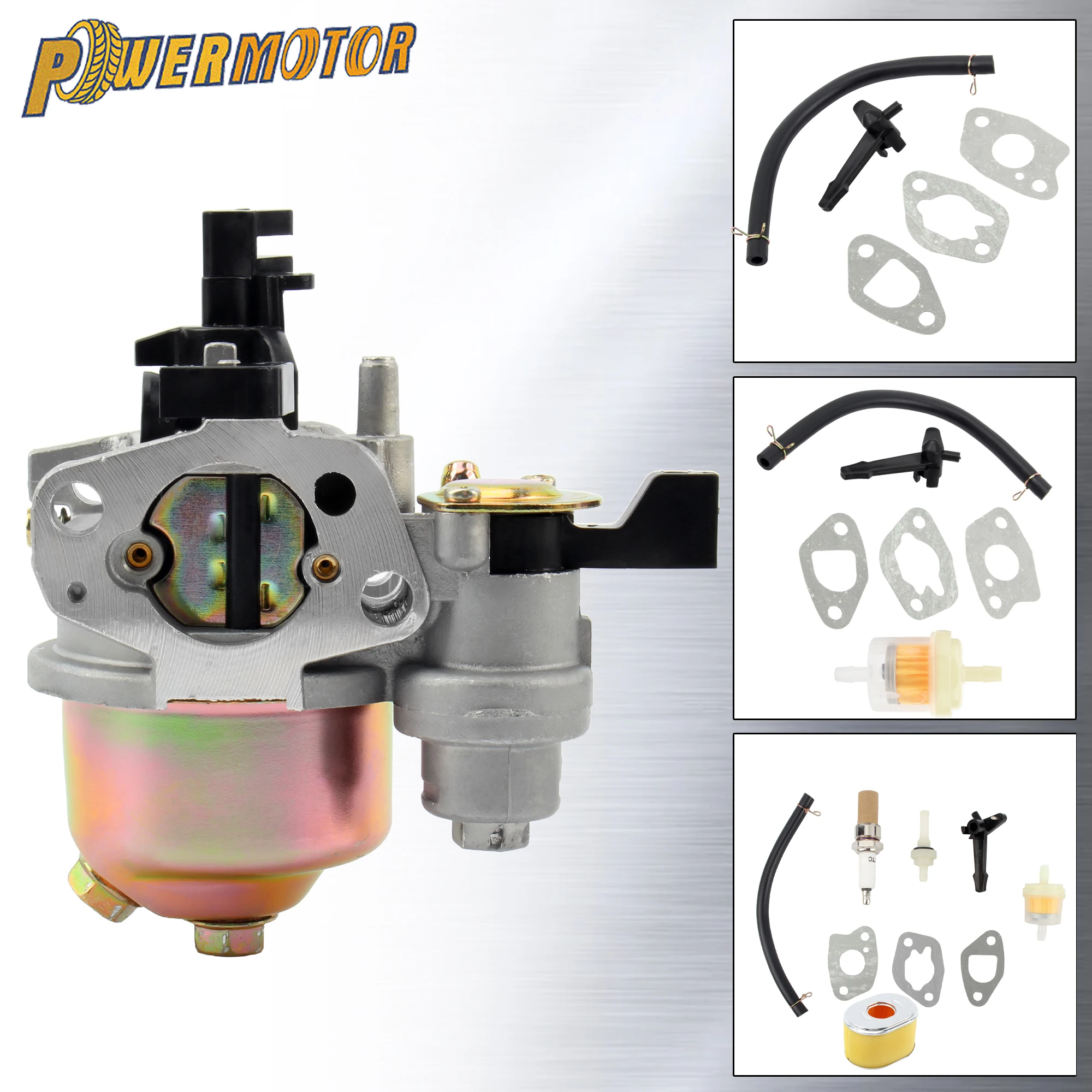 

for Honda GX160 GX168F GX200 5.5HP 6.5HP Carburetor Air Filter Set Engines Motor Generator Mower Metal Carb Modified Accessorie