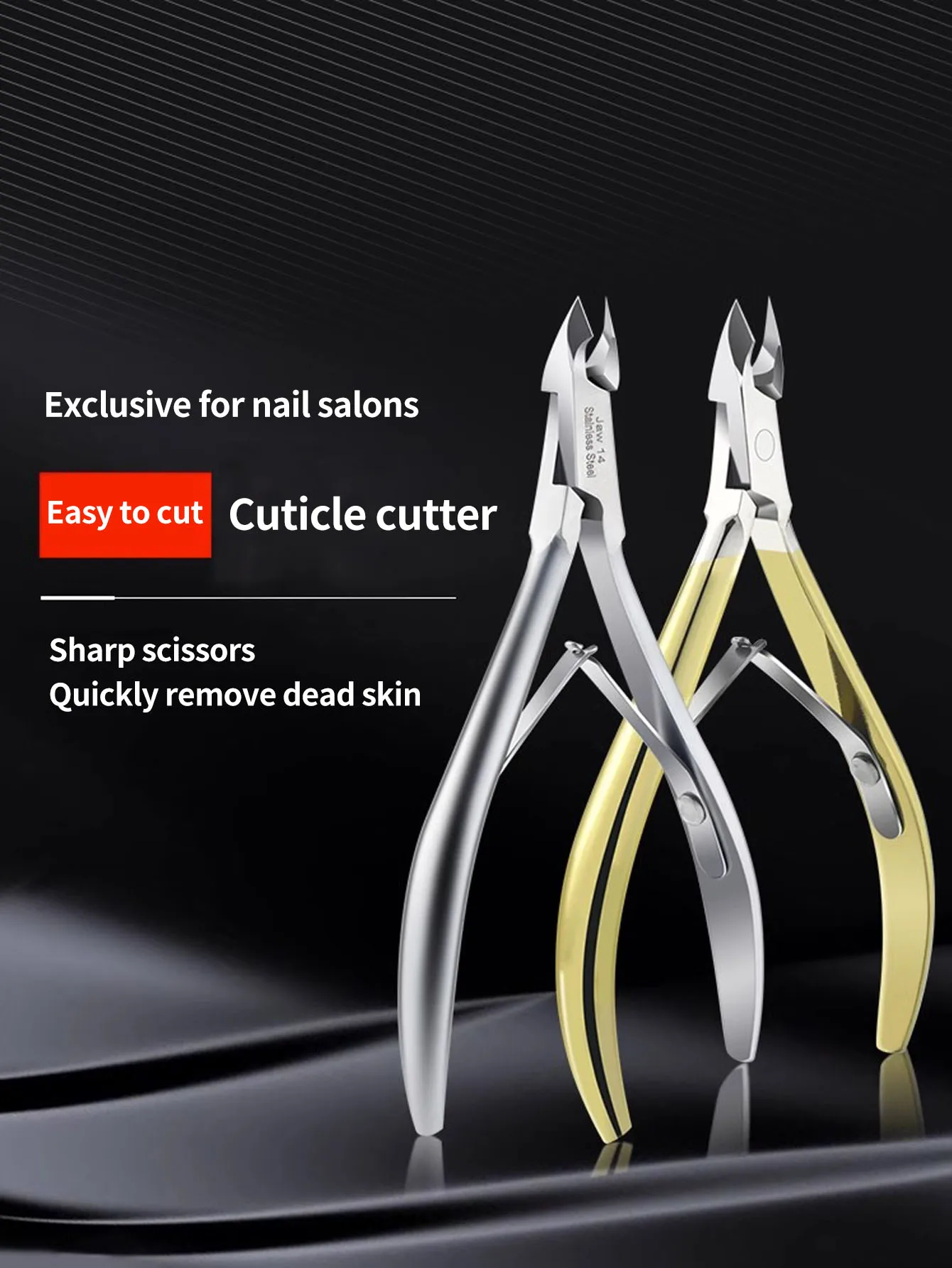 Vietnam Original Easy To Cut Stainless Steel Dead Skin Gold Scissors Double Fork High-end Nail Salon Special Tools and Supplies