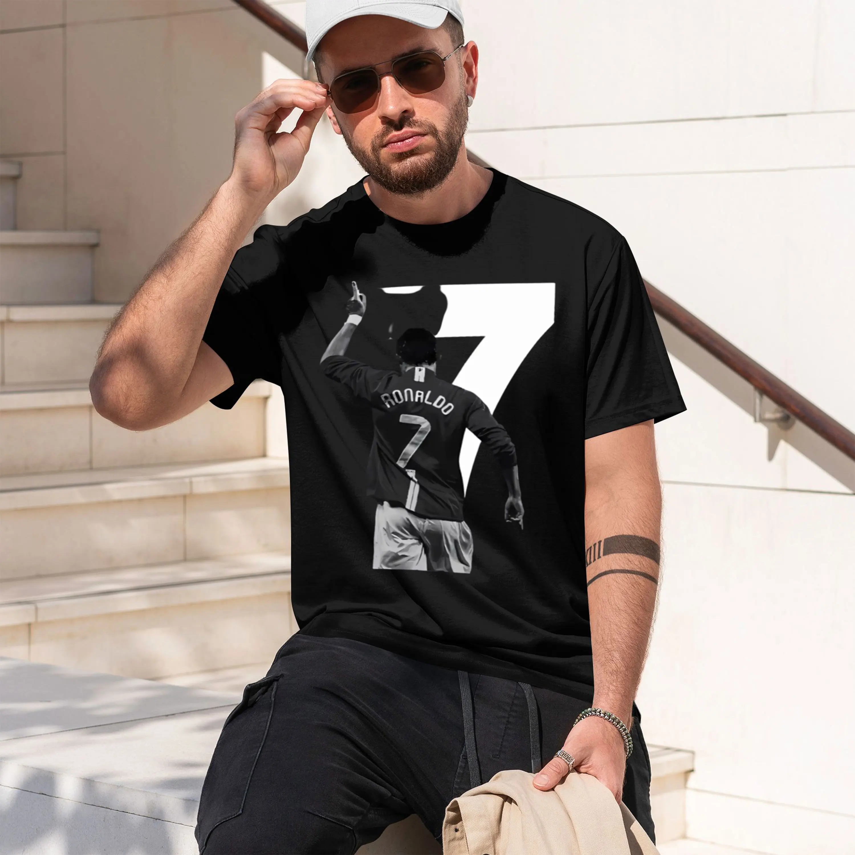 2026 New Style CR7 Cristiano Ronal Pattern T-Shirt - High-Quty Fashion Casl Breathable Men's Round-neck Printed T-Shirt 2026 New