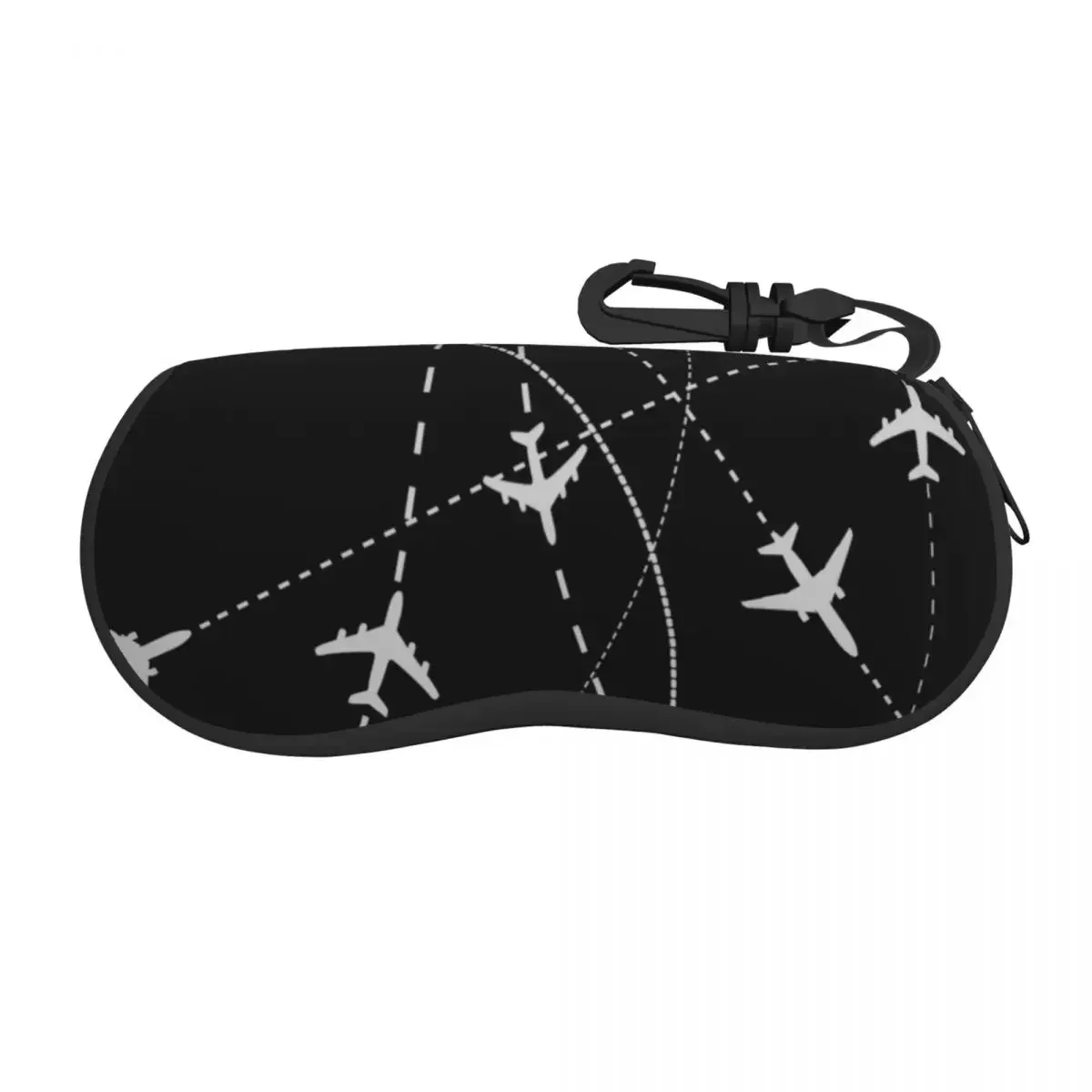 Pilot Aircraft Night Flight Routes Shell Eyeglasses Case Cute Air Traffic Controllers Glasses Case Sunglasses Box Pouch