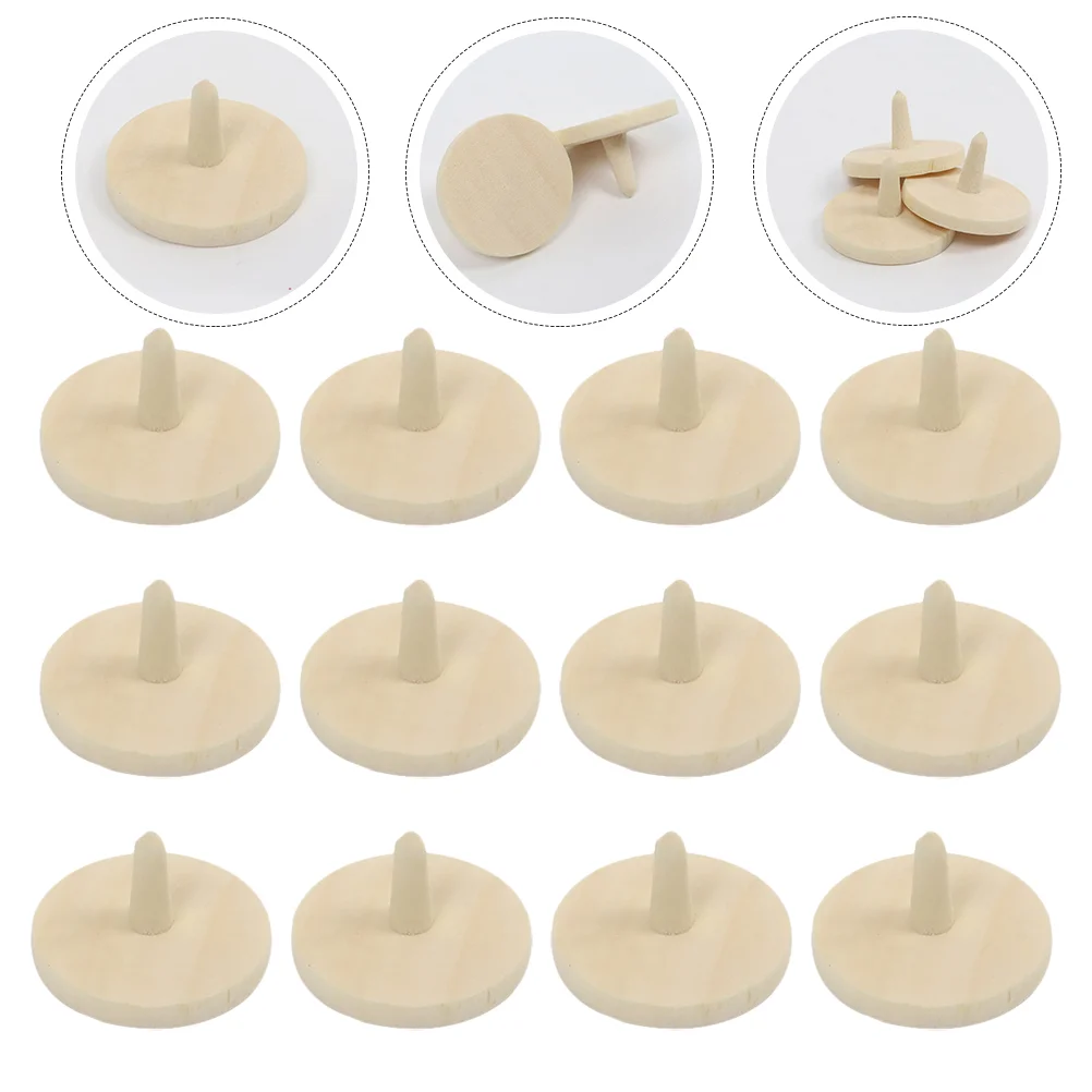 30 Pcs Golf Ball Mark Positioning Markers Golfing Supply Balls Round Golfs Accessories Wooden Golfball Golf-Ball Tabs