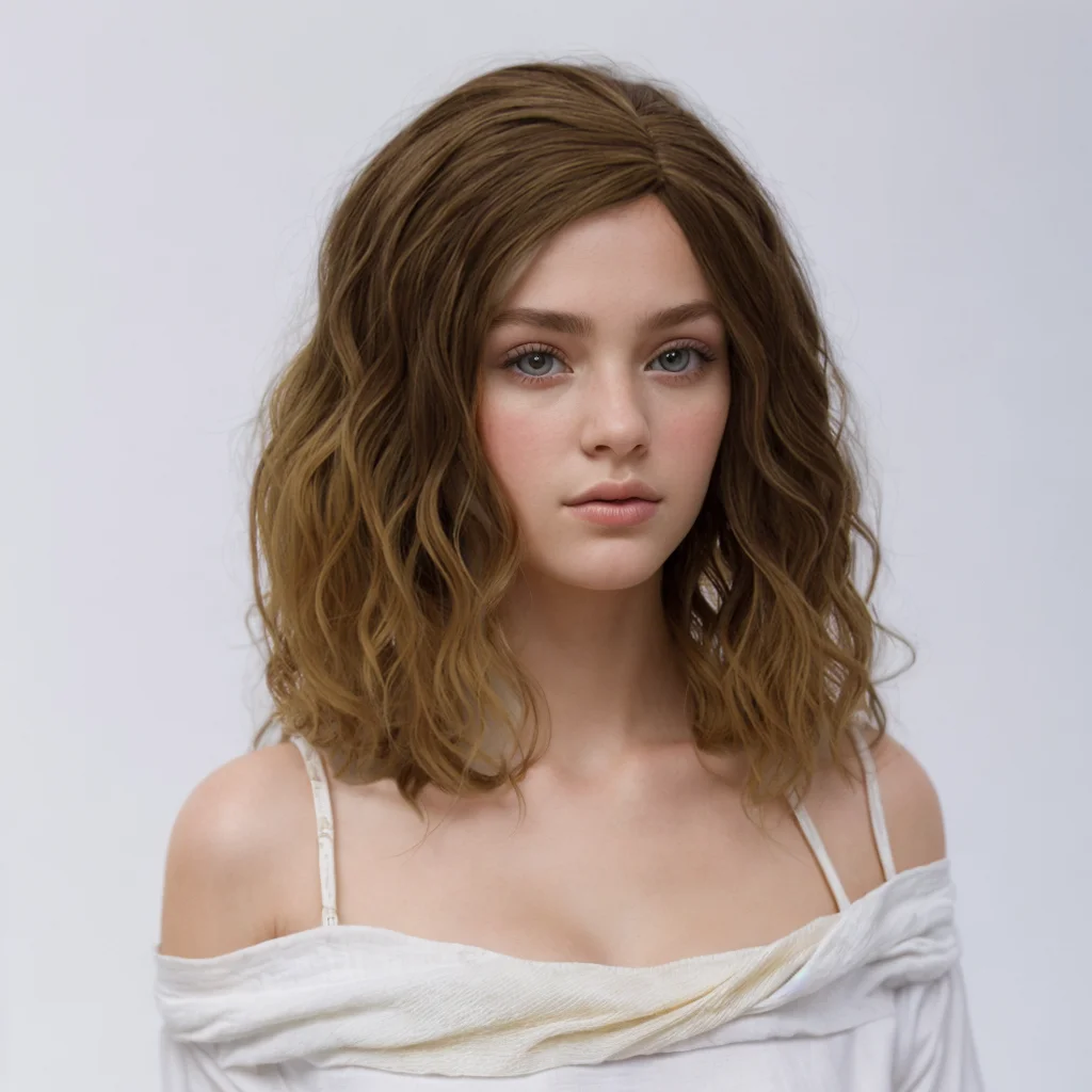 MSIWIGS Woman Brown Cosplay Wig Short Wavy Synthetic Heat Resistant Hair Pink Blonde Ombre Cos Wig