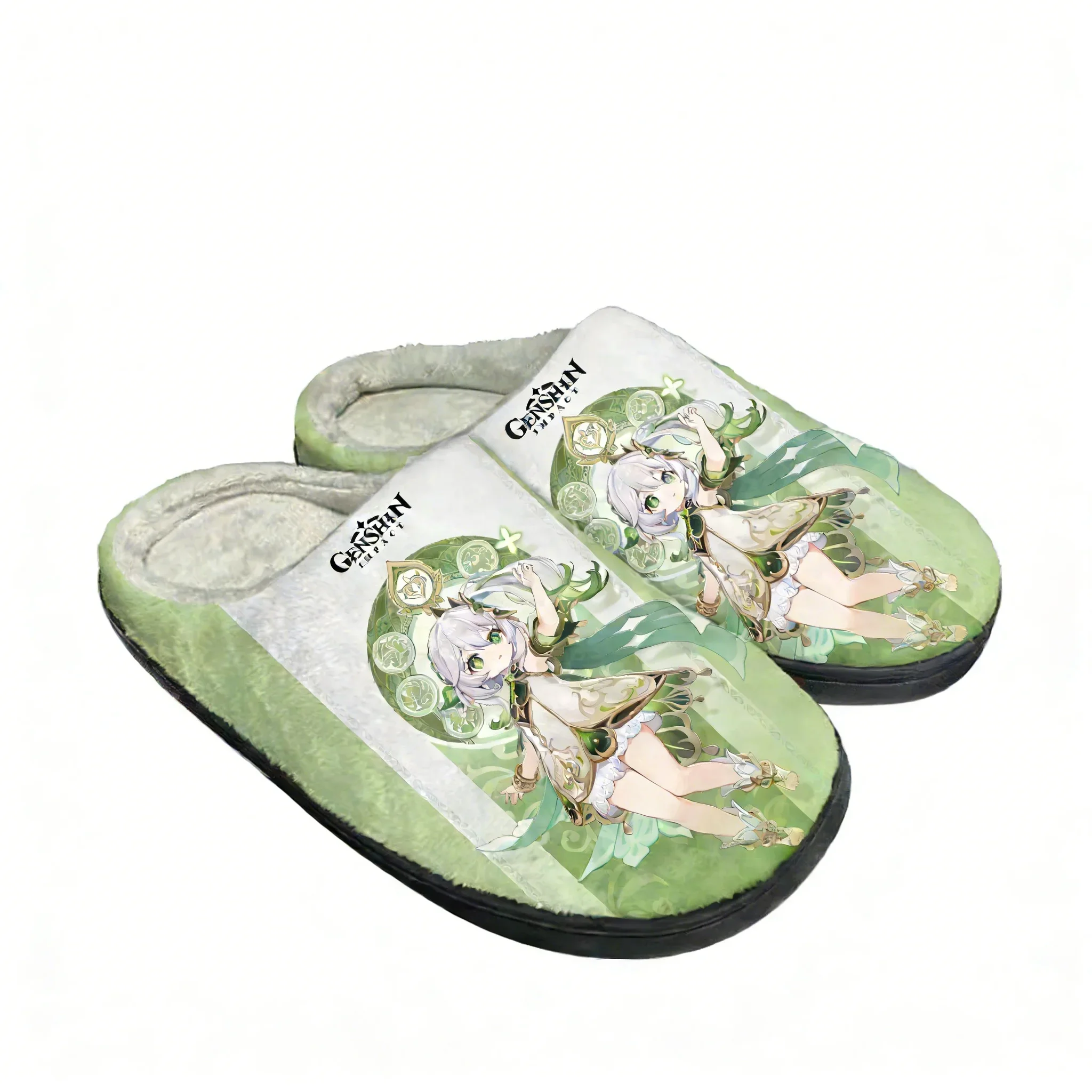 

Genshin Nahida Cotton Shoes Family Slipper Mens Womens Teenagers High Quality Plush Bedroom Casual Warm Shoe Customized Slippers