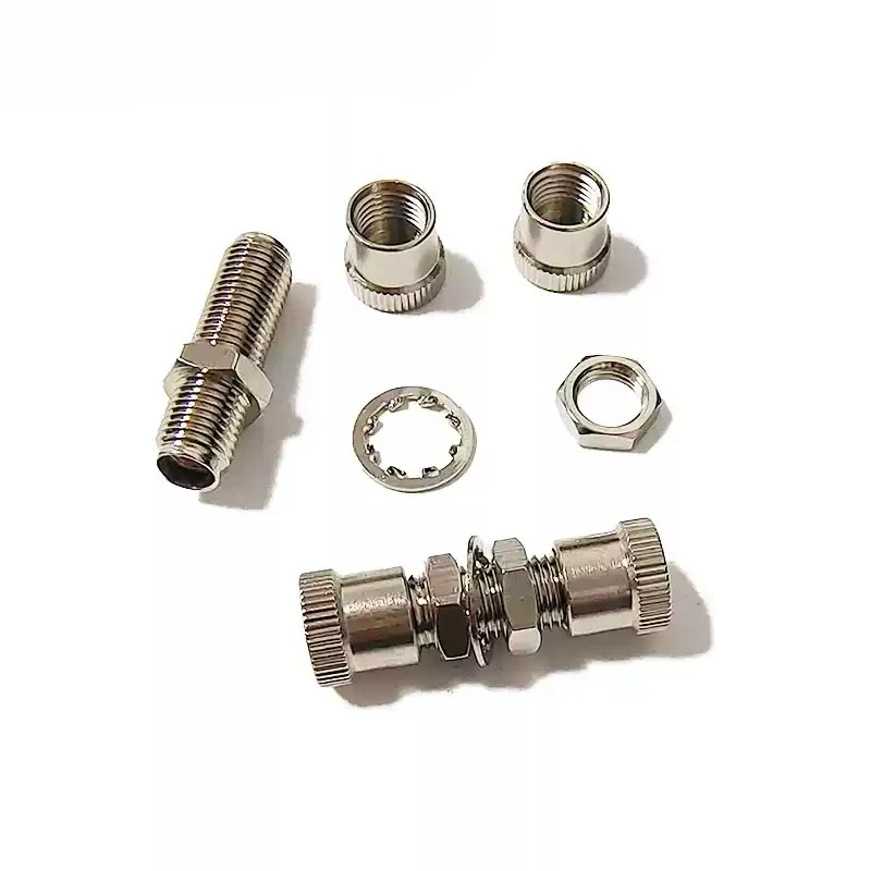 SMA905 to SMA905 Fiber Optic Coupler Flange Adapter, Optical Jumper Docking Connector for Fiber Alignment