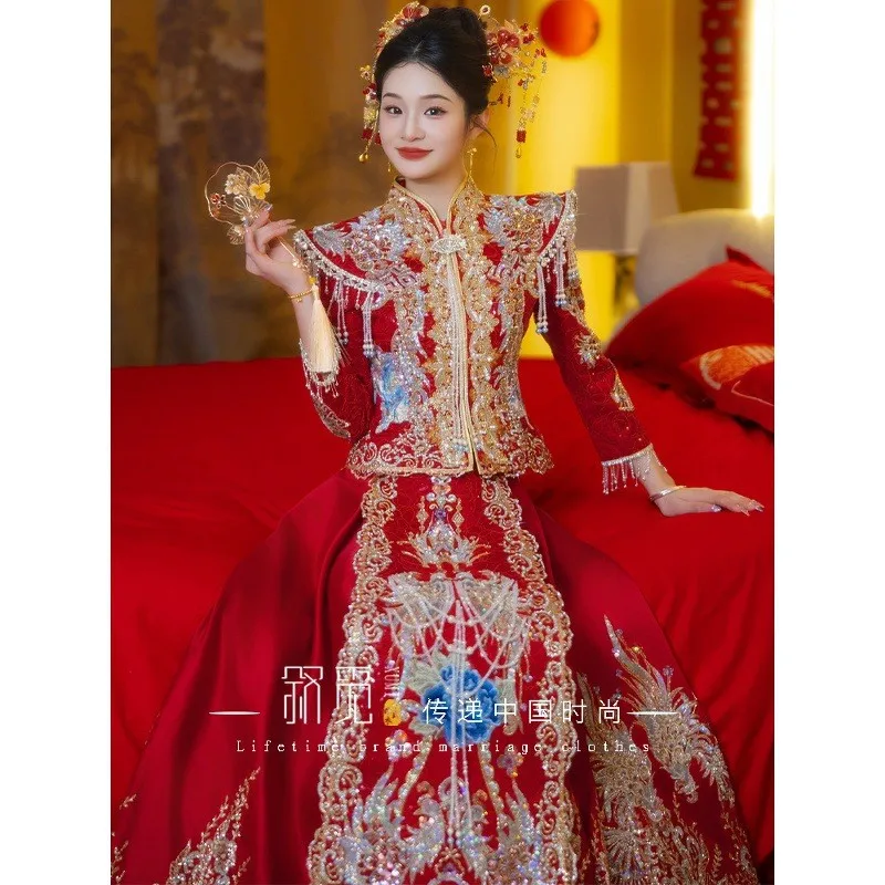 

Китайское свадебное платье для невесты в китайском стиле для женщин