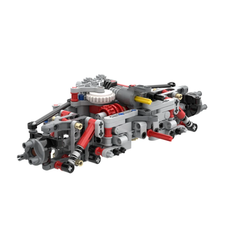 NEW Technical Front Axle with Diff-Lock Shock Absorbing System Model Building Blocks DIY Cars Chassis Suspension Function Bricks