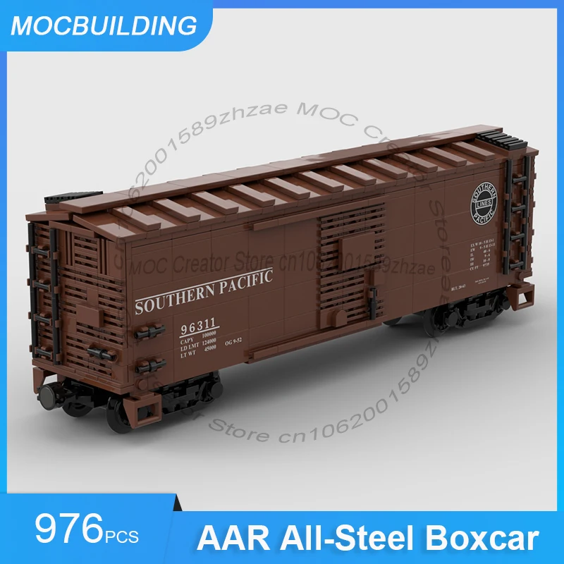 

MOC Building Blocks Southern Pacific B-50-20/21/23 1937 AAR All-Steel Boxcar DIY Assembled Bricks Train Model Toys Gifts 976PCS