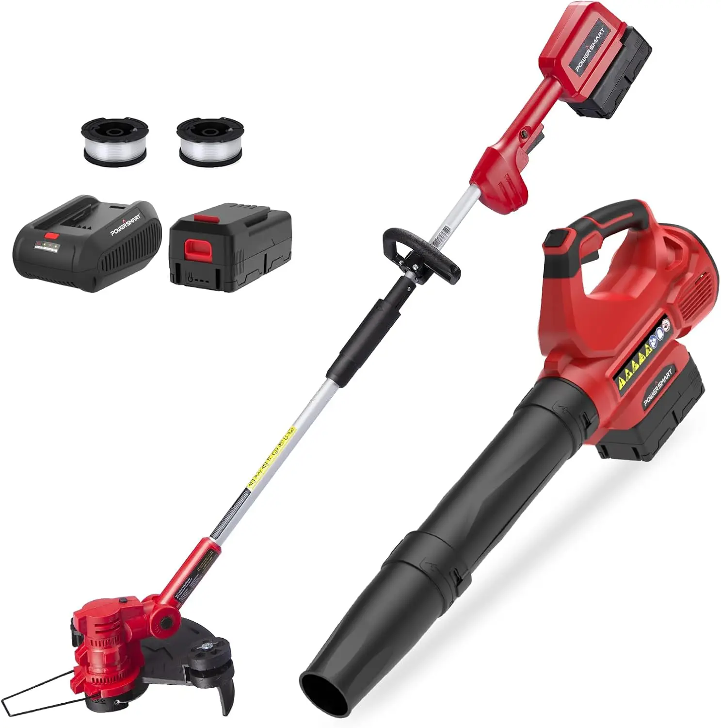 String Trimmer & Edger 2-in-1 + 40V Leaf Blower Combo Kit, 4.0Ah Battery and Charger Included (PS76500C)