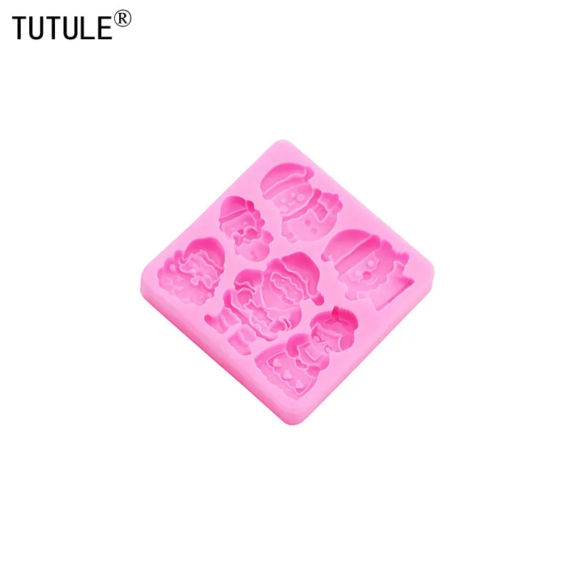 Santa Claus Silicone Mold Christmas Snowman Fondant Sugar Cupcake Craft Silicone Molds Drop Glue Decorative Epoxy Resin Molds - view 5