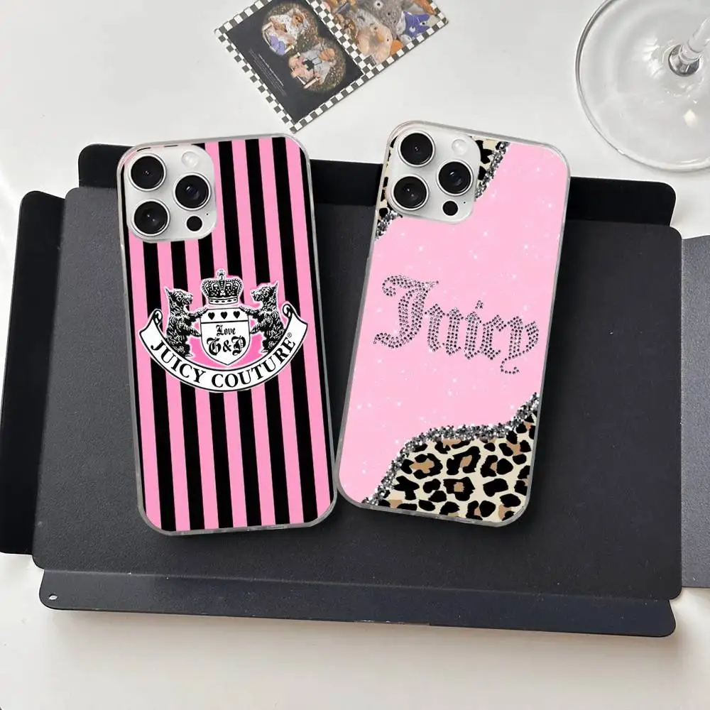 J-Juicys C-Coutures Silver Gradient Pleated Water Ripple Phone Case for IPhone 17 16 15 14 13 12 11 Pro Max