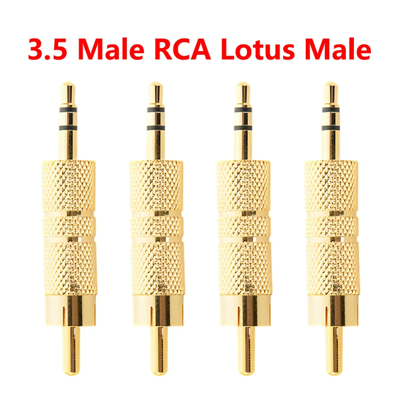 

3 5 mm Male to RCA male Headphone Adapter Wear-resistant Jack Converter Audio Plug Gold Plating Process Power Amplifier