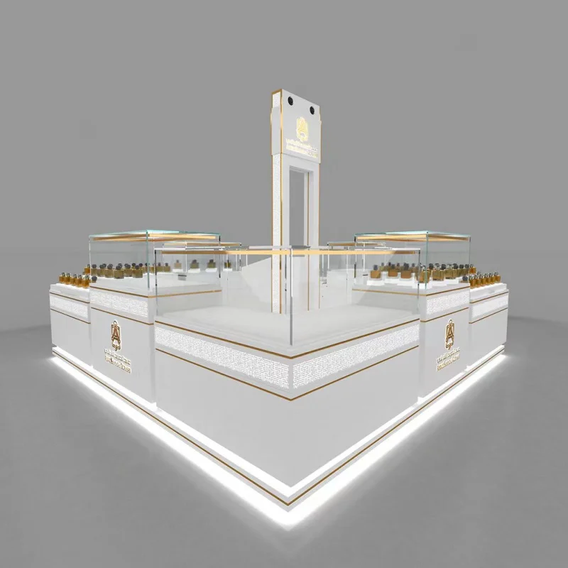 Aroma Perfume LED Display Cabinet, Design personalizado, Design Retail, Layout De Quiosque