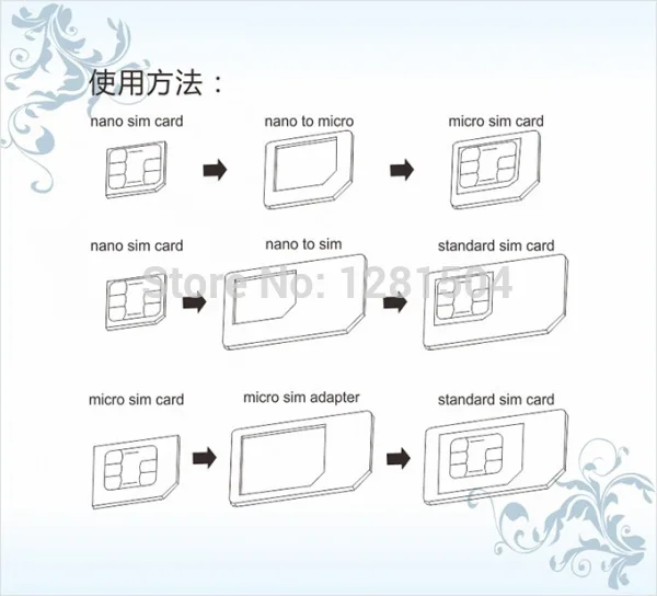 500 set/lotto 4 In 1 Nano Micro Adattatore Della Carta di SIM di Espulsione Spille Per il iphone 7 6 6 s Plus 5 4 per Samsung Per Huawei Per HTC Telefoni