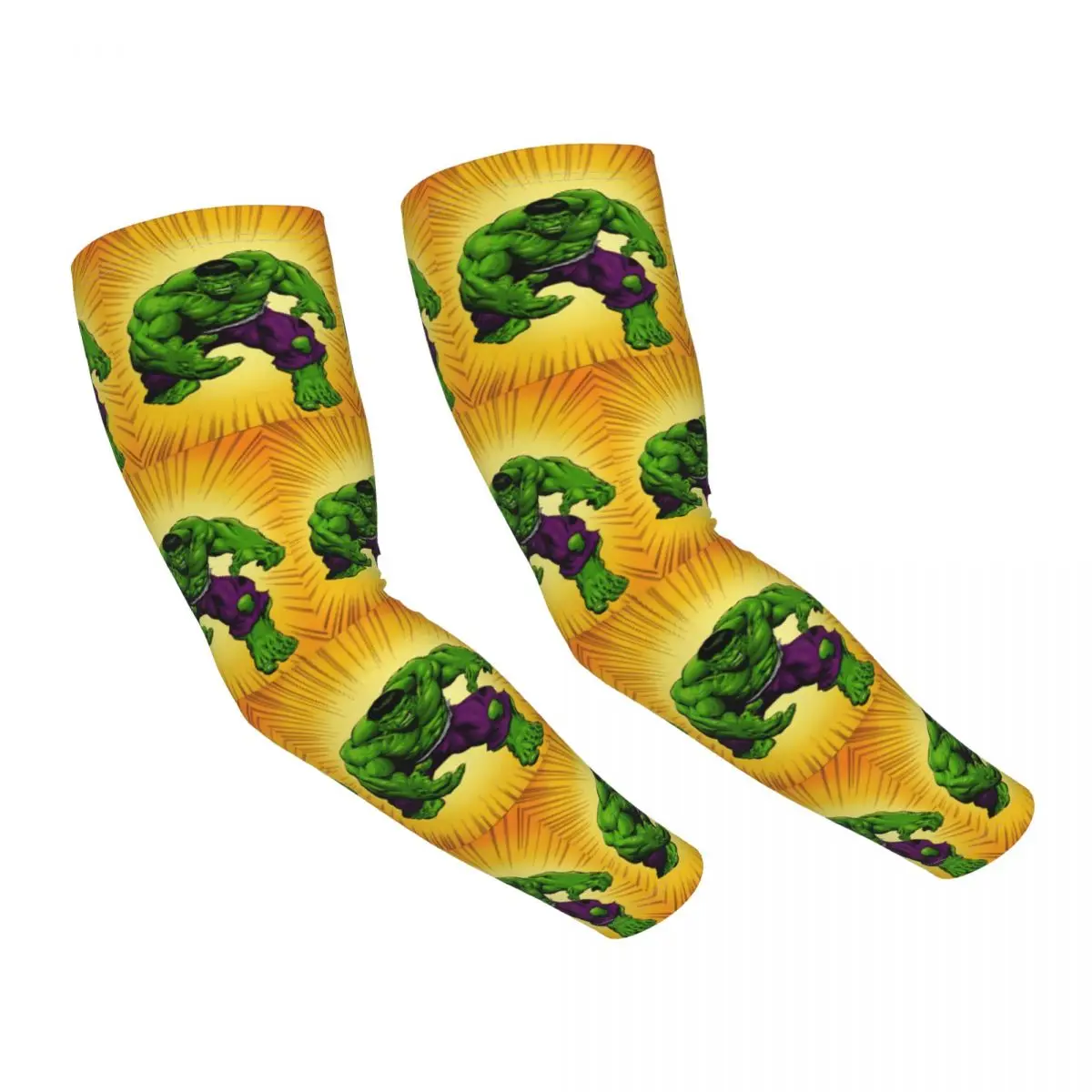 Manchons de bras Hulk refroidissants personnalisés pour hommes et femmes, Protection solaire UV peau verte, tatouage, couverture de sport, Compression, course à pied